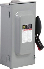 Square D - 3 Phase, 600VAC/VDC, 3 Pole, 3R, Enclosed Fused Cam & Disconnect Switch - 3PST, 3 Wires - Caliber Tooling