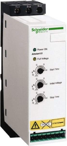 Schneider Electric - 22 Amp, 120 Coil VAC, 50/60 Hz, IEC Motor Starter - 3 Phase Hp: 10 at 460 Volt, 10 at 480 Volt, 15 at 460 Volt, 15 at 480 Volt - Caliber Tooling