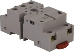 Square D - 8 Pins, 300 VAC, 10 Amp (CSA) and 16 Amp (UL), Square Relay Socket - DIN Rail Mount, Panel Mount, 2 Tiers, Screw Terminal - Caliber Tooling