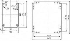 Schneider Electric - Electrical Enclosure Steel Mounting Plate - For Use with 400 (H) x 400 (W) Floor Standing Enclosure, RoHS Compliant, Includes Mounting Hardware & Mounting Plate - Caliber Tooling