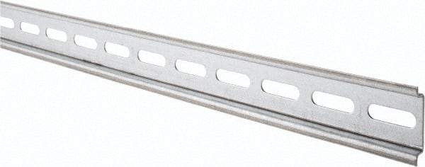 Schneider Electric - 2m Long x 0.3 Inch Wide x 1.4 Inch High x Steel DIN Rail - 0.04 Inch Thick - Caliber Tooling