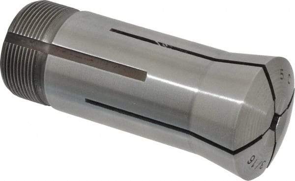 Lyndex - 3/16 Inch 5C Square Collet - 1.041-24 Internal Thread Size, Steel, 0.008 Inch TIR - Exact Industrial Supply