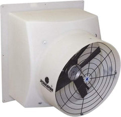 Schaefer Ventilation Equipment - 24" Blade, Direct Drive, 1/2 hp, 5,300 CFM, TEAO Exhaust Fan - 29-1/2" Opening Height x 29" Opening Width, 4.8/2.4 Amp, 115/230 Volt, 1 Speed, Single Phase - Caliber Tooling