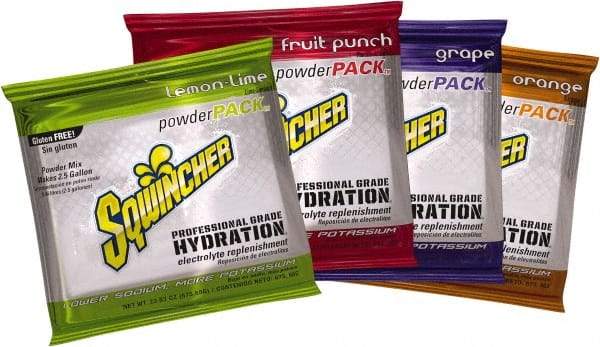 Sqwincher - 2.5 Gal Pack Assorted Flavors Activity Drink - Powdered, Yields 2.2 Gal - Caliber Tooling