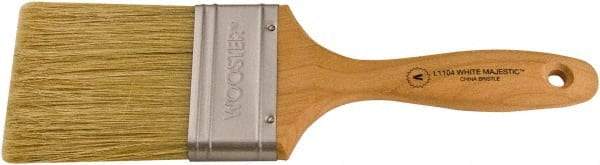 Wooster Brush - 2-1/2" Flat Hog Varnish Brush - 3-3/16" Bristle Length, 6-1/2" Maple Beavertail Handle - Caliber Tooling