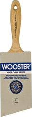 Wooster Brush - 3" Angled Hog Varnish Brush - 2-15/16" Bristle Length, 5-1/8" Maple Beavertail Handle - Caliber Tooling