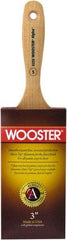 Wooster Brush - 3" Oval Synthetic Varnish Brush - 3-7/16" Bristle Length, 6-1/4" Maple Beavertail Handle - Caliber Tooling