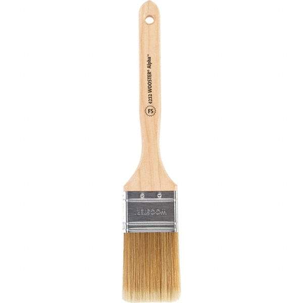 Wooster Brush - 2" Flat Synthetic Sash Brush - 2-11/16" Bristle Length, 7-7/8" Maple Fluted Handle - Caliber Tooling