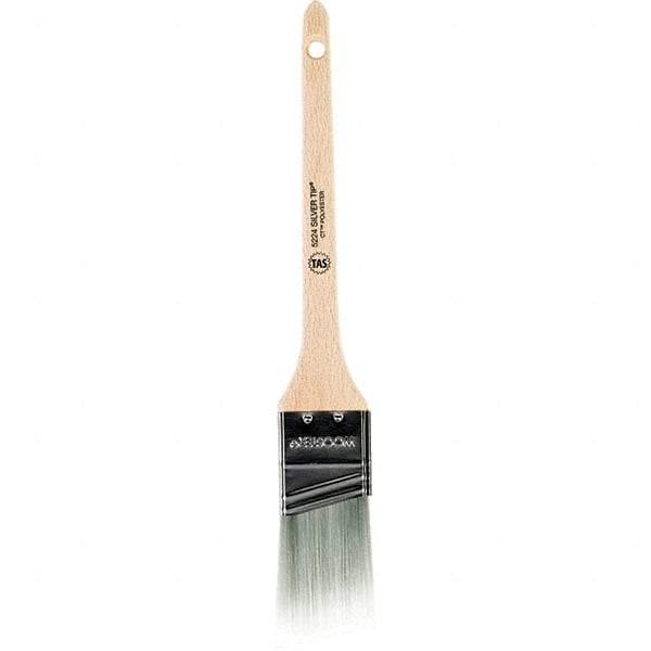 Wooster Brush - 1-1/2" Angled Synthetic Sash Brush - 2-3/16" Bristle Length, 7-1/4" Wood Rattail Handle - Caliber Tooling