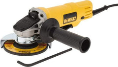 DeWALT - 4-1/2" Wheel Diam, 12,000 RPM, Corded Angle & Disc Grinder - 5/8-11 Spindle, 120 Volts, 7.5 Amps - Caliber Tooling