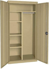 Sandusky Lee - 5 Shelf Combination Storage Cabinet - Steel, 46" Wide x 24" Deep x 72" High, Tropic Sand - Caliber Tooling