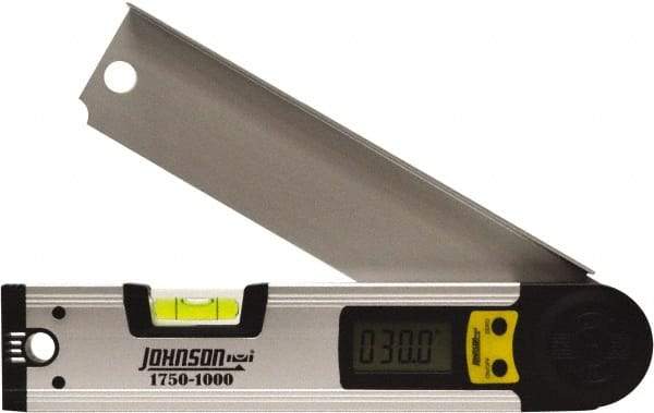 Johnson Level & Tool - 225° Measuring Range, Digital Protractor - 0.01° Resolution, 10 Inch Long Blade, Accuracy Up to 0.03°, CR2032 Lithium Battery Not Included - Caliber Tooling