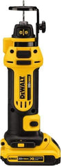 DeWALT - 1/4 and 1/8 Inch Collet, 2,600 RPM, Spiral Saw - 20 Volts, 2 Batteries, Charger Included - Caliber Tooling