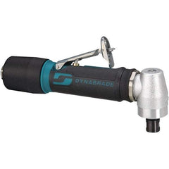 Dynabrade - 1/4" Collet, Angle Handle, Air Angle Die Grinder - 12,000 RPM, Rear Exhaust, 23 CFM, 0.4 hp, 90 psi, 1/4 NPT Inlet - Caliber Tooling