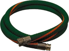 Alliance Hose & Rubber - 1-1/2" ID x 1.97" OD x 20' OAL, Cam & Groove Chemical Handling Hose - 200 Max Working psi, -40 to 150°F, 5" Bend Radius, 1-1/2" Fitting, Green - Caliber Tooling