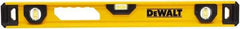 DeWALT - 48" Long 3 Vial I-Beam Level - Aluminum, Yellow - Caliber Tooling