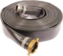 Continental ContiTech - 1-1/2" ID x 1.72 OD, 90 Working psi, Gray Pliovic Hose, Lays Flat - 50' Long, -10 to 150°F - Caliber Tooling