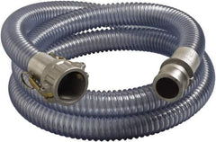 Alliance Hose & Rubber - 1-1/2" Inside x 1.88" Outside Diam, Food & Beverage Hose - 4" Bend Radius, Clear, 20' Long, 50 Max psi, 29 Vacuum Rating - Caliber Tooling