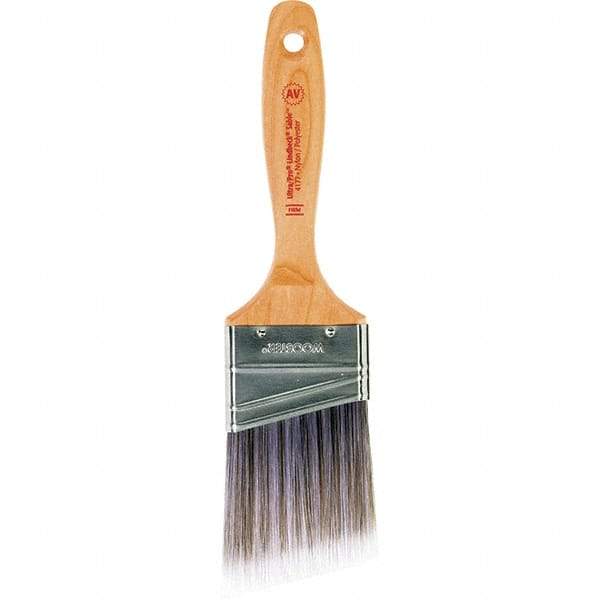 Wooster Brush - 2-1/2" Angled Nylon/Polyester Varnish Brush - 2-15/16" Bristle Length, 6-1/2" Maple Beavertail Handle - Caliber Tooling