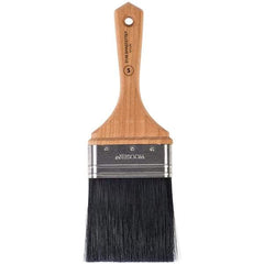 Wooster Brush - 3" Flat Synthetic Varnish Brush - 3-3/16" Bristle Length, 5-1/2" Maple Beavertail Handle - Caliber Tooling