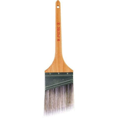 Wooster Brush - 3" Angled Nylon/Polyester Sash Brush - 2-15/16" Bristle Length, 8" Maple Rattail Handle - Caliber Tooling