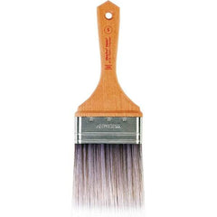 Wooster Brush - 3" Flat Nylon/Polyester Varnish Brush - 3-7/16" Bristle Length, 5-1/2" Maple Beavertail Handle - Caliber Tooling