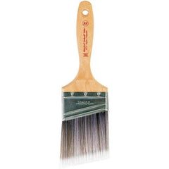 Wooster Brush - 3" Angled Nylon/Polyester Varnish Brush - 3-3/16" Bristle Length, 6-1/2" Maple Beavertail Handle - Caliber Tooling