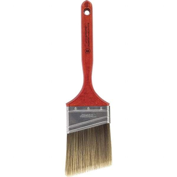 Wooster Brush - 3" Angled Nylon/Polyester Sash Brush - 3-3/16" Bristle Length, 7-3/16" Wood Fluted Handle - Caliber Tooling