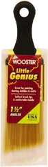 Wooster Brush - 1-1/2" Flat Synthetic General Purpose Paint Brush - 2-3/16" Bristle Length, 2-1/2" Plastic Short Handle - Caliber Tooling