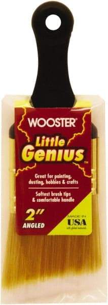 Wooster Brush - 2" Flat Synthetic General Purpose Paint Brush - 2-3/16" Bristle Length, 2-1/2" Plastic Short Handle - Caliber Tooling