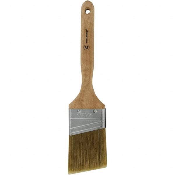 Wooster Brush - 2-1/2" Angled Hog Sash Brush - 2-15/16" Bristle Length, 7-1/8" Plastic Fluted Handle - Caliber Tooling