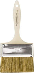 Wooster Brush - 4" Flat Hog Chip Brush - 1-15/16" Bristle Length, 5-5/8" Plastic Beavertail Handle - Caliber Tooling