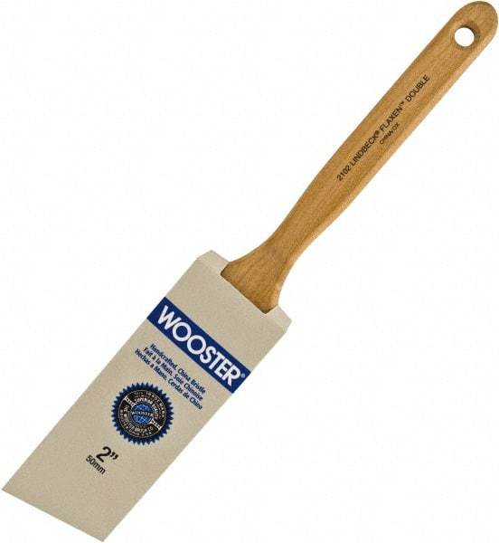 Wooster Brush - 2" Angled Hog Sash Brush - 2-11/16" Bristle Length, 7-7/8" Maple Fluted Handle - Caliber Tooling