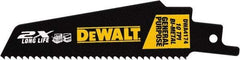 DeWALT - 4" Long x 1" Thick, High Speed Steel Reciprocating Saw Blade - Straight Profile, 10 TPI, Toothed Edge, Universal Shank - Caliber Tooling