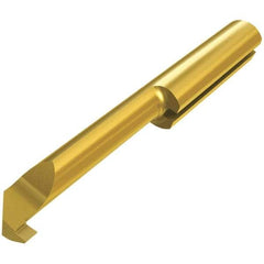 Iscar - 2mm Groove Width, 6mm Min Hole Diam, 9mm Max Hole Depth, Grooving Grooving Tool - 1.8mm Projection, 0.63" Shank Length, 25mm OAL, Solid Carbide, TiN Finish - Exact Industrial Supply