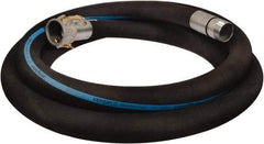 Alliance Hose & Rubber - 2" ID x 2.39 OD, 150 Working psi, Black Synthetic Rubber Water & Discharge Hose - Female Camlock x Male Nipple Ends, 20' Long, -25 to 200°F - Caliber Tooling