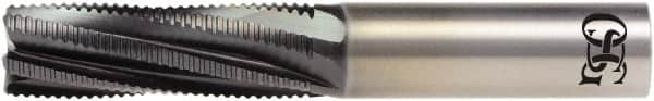 OSG - 3/8" Cutting Diam x 3/4" Length of Cut, 6 Flute, Spiral Router Bit - Diamond Coated, Right Hand Cut, Solid Carbide, 3" OAL x 3/8" Shank Diam, Roughing, 15° Helix Angle - Caliber Tooling