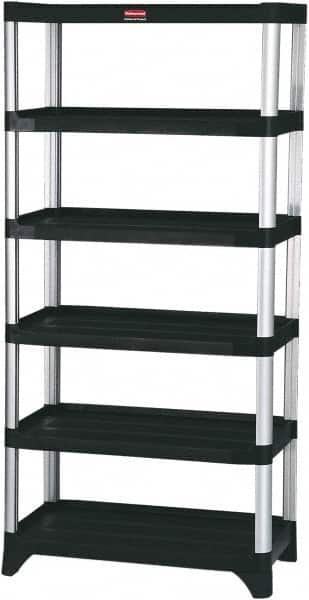 Rubbermaid - 73" High x 20" Wide x 35" Deep, 6 Shelf Structural Plastic Open Shelving - 20 Inches Wide x 73 Inches High x 35 Inches Deep, 800 lbs. Limit - Caliber Tooling