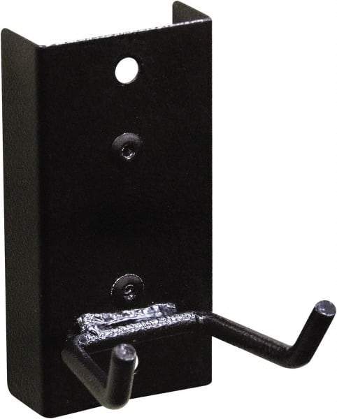 Triton - 4" Long Double Prong Tool Holder Pegboard Hook - 2" Projection, Steel - Caliber Tooling