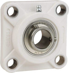 Value Collection - 3/4" ID, 3-3/8" OAL x 1-7/16" OAH 4-Bolt Flange Mounted Bearing - 1,495 Lb Static Cap, 2,877 Lb Dyn Cap, 2-1/2" Btw Mnt Hole Ctrs, 45/64" Base-to-Ctr Ht, Thermoplastic - Caliber Tooling