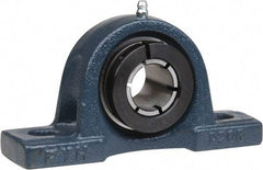 Value Collection - 1-3/16" ID, 6-1/2" OAL x 3-5/16" OAH Pillow Block - 2,540 Lb Static Cap, 4,383 Lb Dyn Cap, 4-3/4" Btw Mnt Hole Ctrs, 1-11/16" Base-to-Ctr Ht, Cast Iron - Caliber Tooling