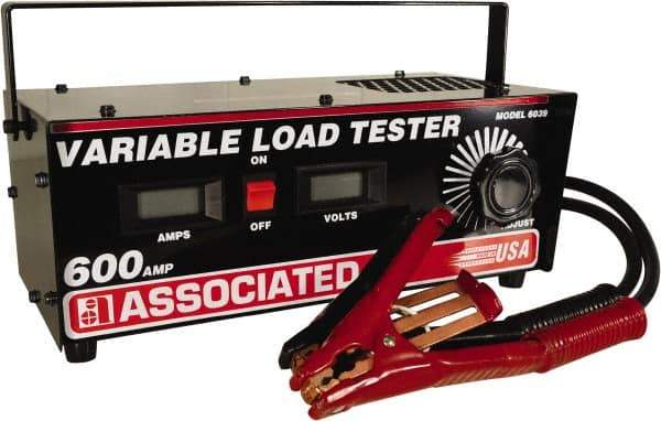 Associated Equipment - 6 to 24 Volt Heavy-Duty Battery Load Tester - 0 to 1,200 CCA Range, 5-1/2' Cable - Caliber Tooling