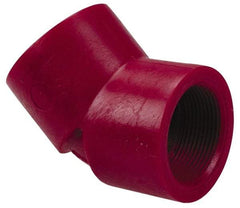 NIBCO - 1-1/2" PVDF Plastic Pipe 45° Elbow - Schedule 80, FIPT x FIPT End Connections - Caliber Tooling