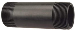 NIBCO - 1-1/2" Pipe, 4" Long PVDF Threaded Plastic Pipe Nipple - Schedule 80, Red - Caliber Tooling