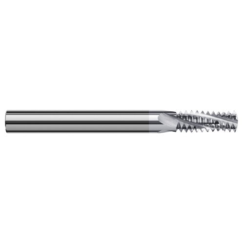 ‎0.1000″ Cutter Diameter × 0.2180″ (7/32″) Length of Cut Carbide Multi-Form #6-32 Thread Milling Cutter, 3 Flutes, TiB2 Coated