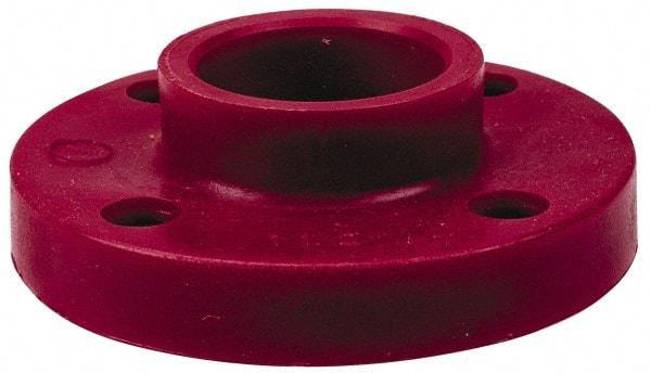 NIBCO - 1" Pipe, 1" OD, PVDF Socket Pipe Flange - Schedule 80, Red - Caliber Tooling