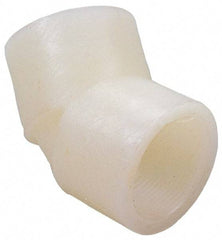 NIBCO - 1-1/2" PVDF Plastic Pipe 45° Elbow - Schedule 80, FIPT x FIPT End Connections - Caliber Tooling