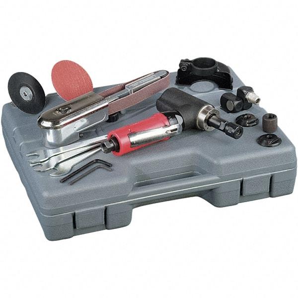 Autobrade Red - Pneumatic Multi Tool Kit - 20,000 RPM, 1/4 NPT Inlet - Caliber Tooling