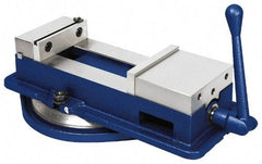 Gibraltar - 6" Jaw Width, 8-3/4" Jaw Opening Capacity, Horizontal Swivel Machine Vise - Manual Operation, 1 Station, 19-1/2" Long x 6-1/4" High x 1-5/8" Deep, 1-5/8" Jaw Height - Caliber Tooling