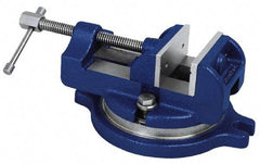 Gibraltar - 6" Jaw Width, 6" Jaw Opening Capacity, Horizontal Swivel Machine Vise - Manual Operation, 1 Station, 14-1/2" Long x 5-1/2" High x 2" Deep, 2" Jaw Height - Caliber Tooling